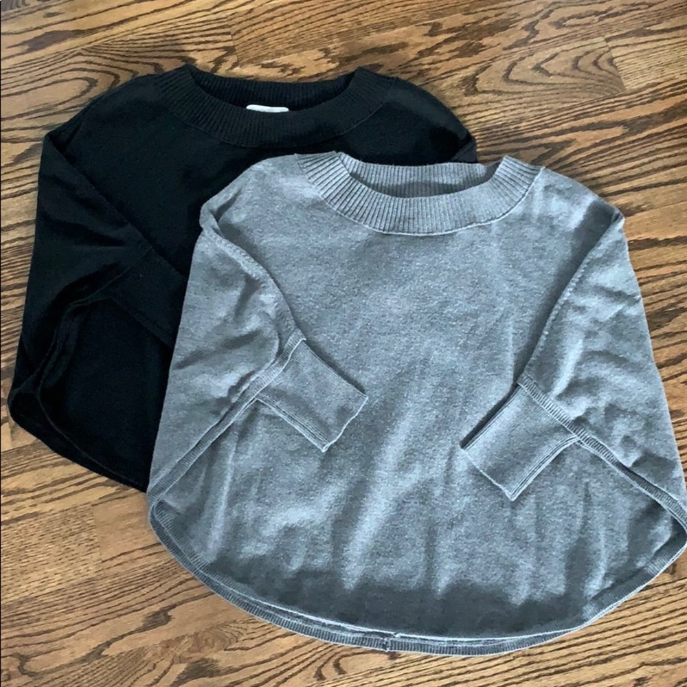 ANN TAYLOR LOFT Sweaters - black and grey (XS/S)